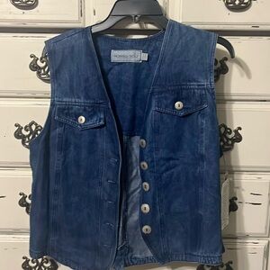 Vintage Howard Wolf Denim Vest Size 12 NWT
